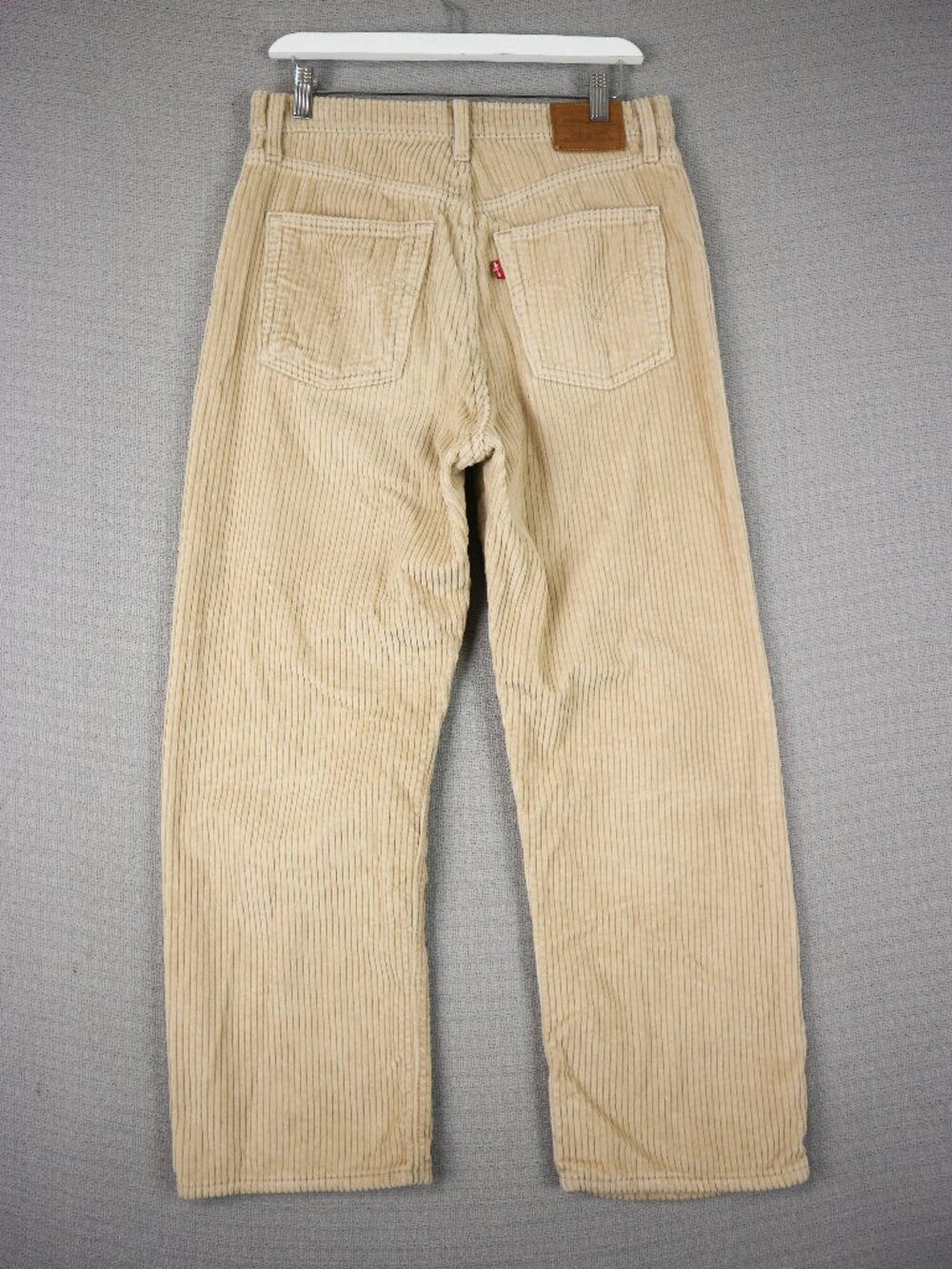 Levi's Premium Corduroy Ribcage Straight Ankle Cotton Slacks Pants 29W Khaki